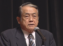 元・文部大臣　島村　宣伸先生の祝辞を賜りました。